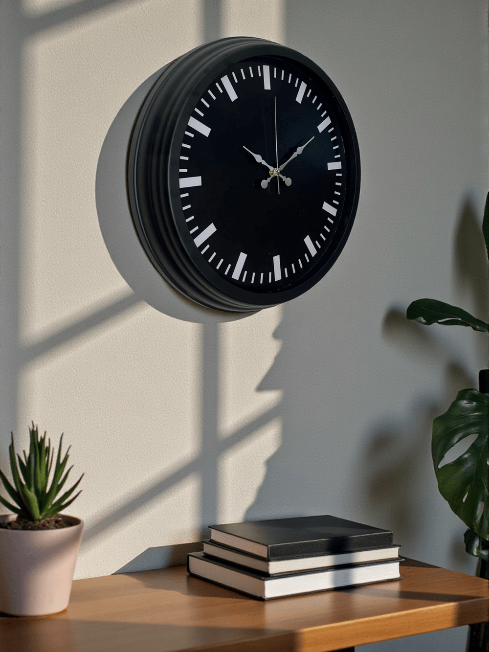 Black Baseline 40 Cm Metal Duvar Saati