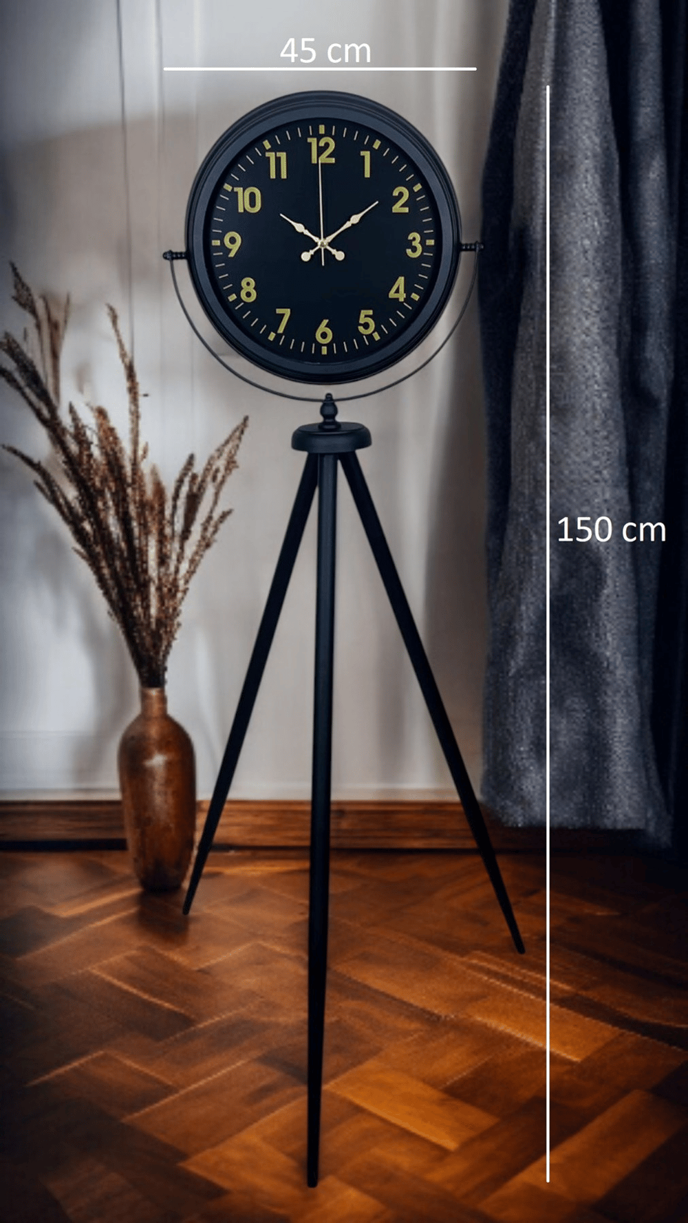Black Prime Gold Rakamlı Tripod Ayaklı Saat