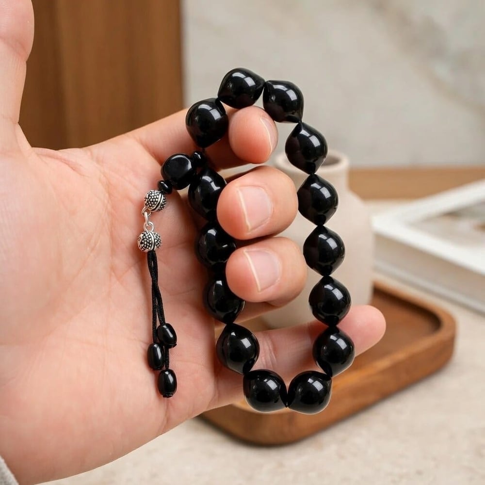 BlackCraft Oltu Taşı Mini Boy Şalgami Tespih