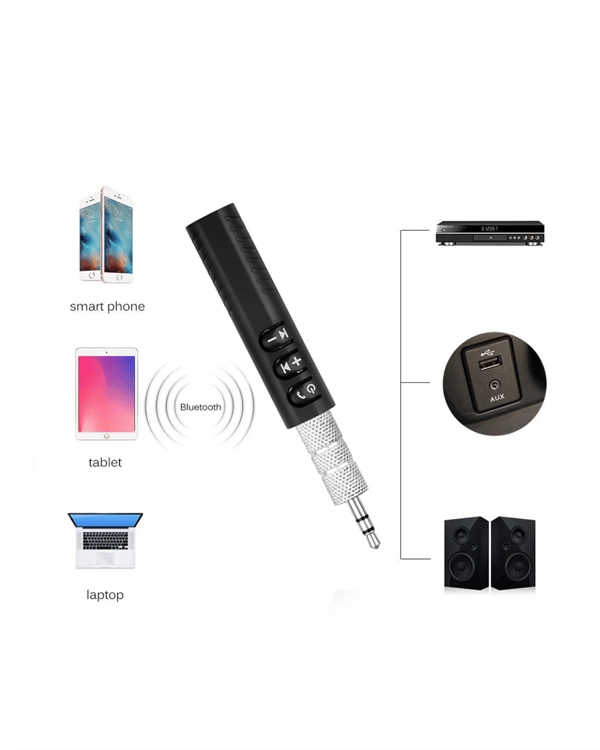 Bluetooth 4.1 Ses Alıcısı | 3.5mm Girişli Hoparlör & Kulaklıklar İçin Kablosuz Dönüştürücü