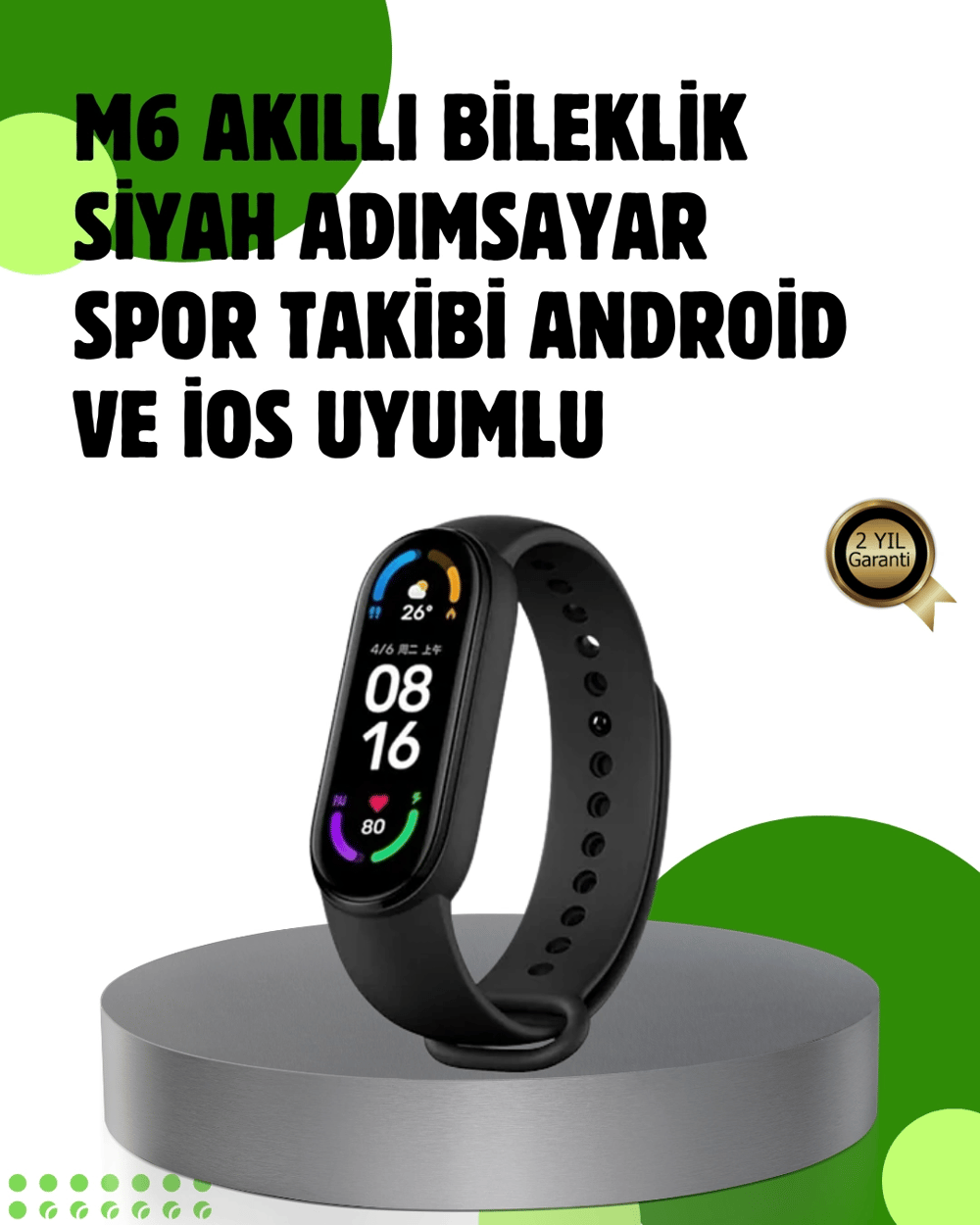 Bluetooth 5.0 Akıllı Bileklik – Kalp, Uyku ve Aktivite Takibi
