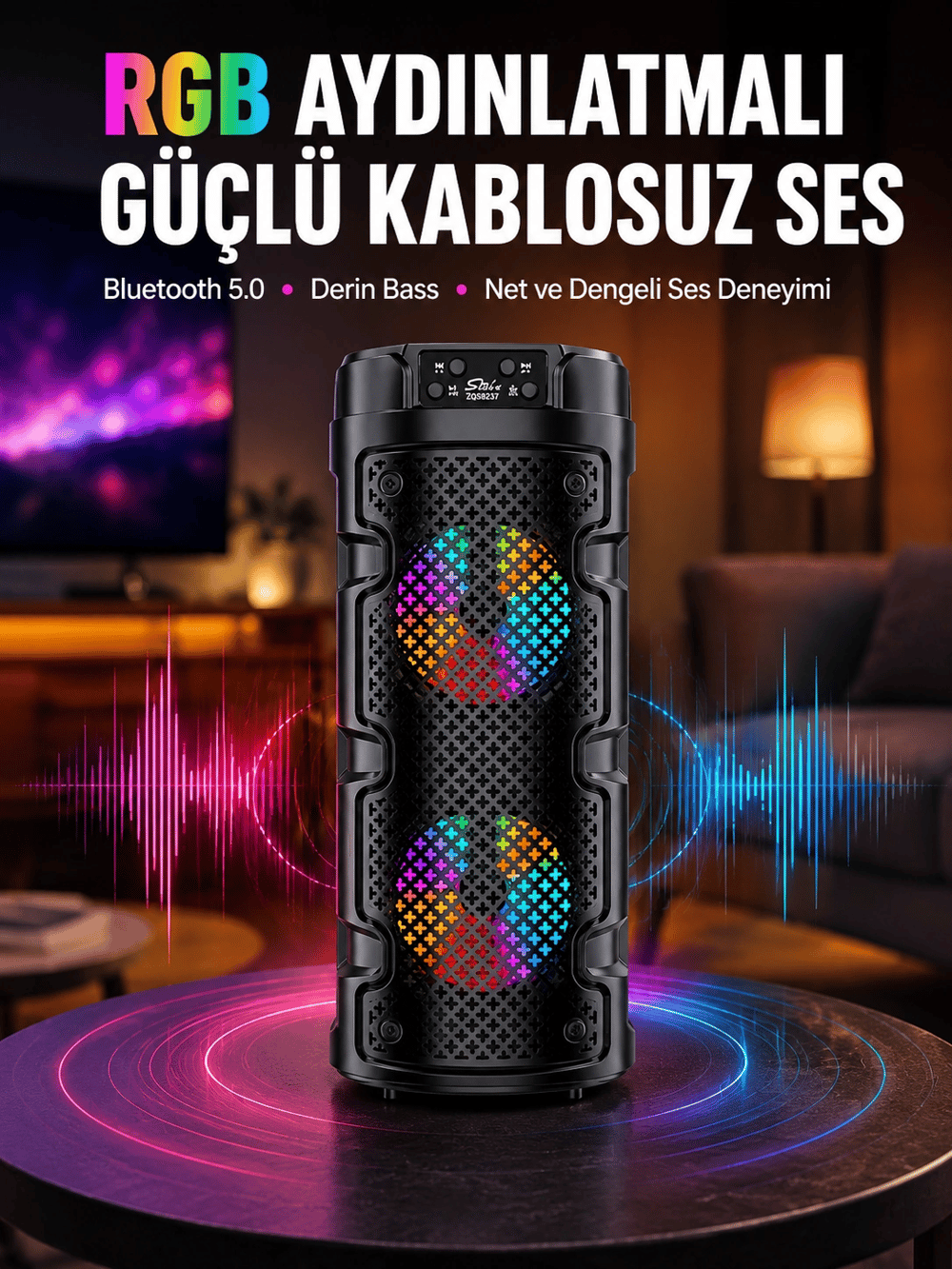 Bluetooth 5.0 Destekli Yüksek Ses Kaliteli Hoparlör Yeni Nesil