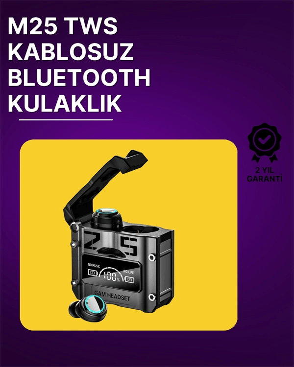 Bluetooth 5.3 Kablosuz Kulaklık | Powerbank Şarj Kutulu | Ultra HD Ses Kalitesi