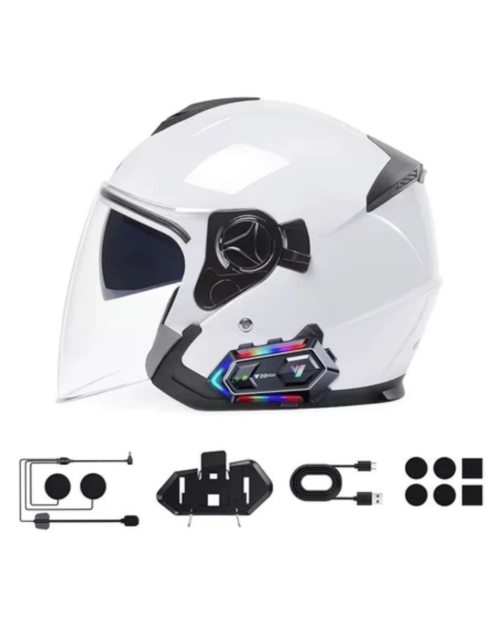 Bluetooth 5.3 Motosiklet Kask Intercom Gürültü Engelleyici Su Geçirmez Kulaklık