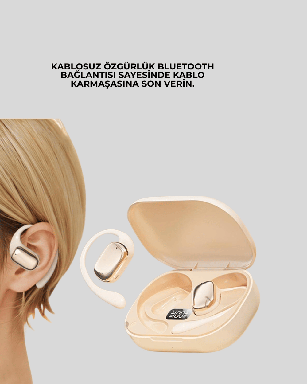 Bluetooth 5.4 Çeviri Kulaklığı LED Ekranlı
