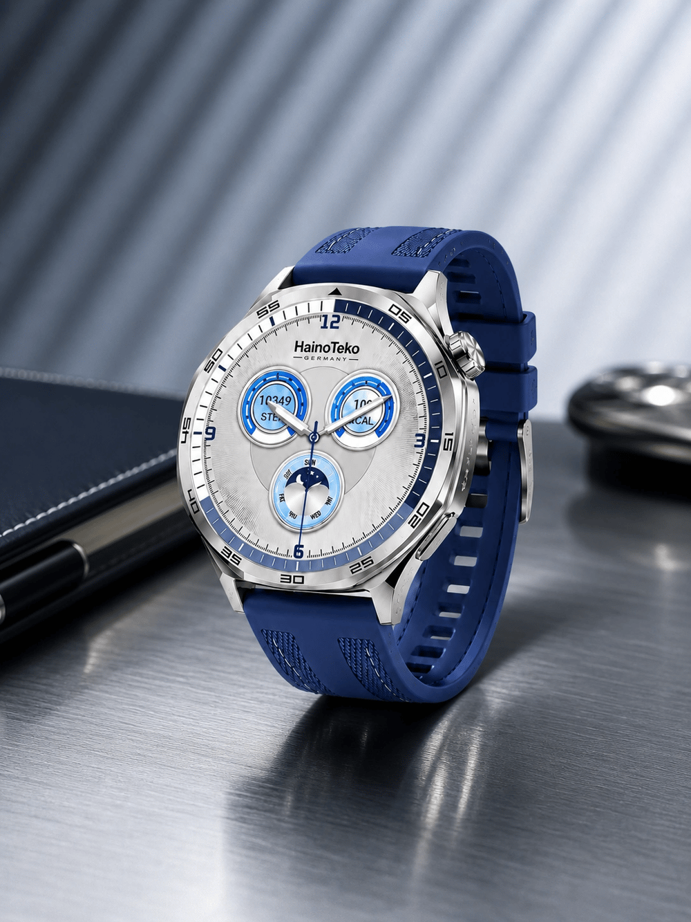 Bluetooth Arama Destekli Uzun Pil Ömürlü Akıllı Saat 3 Kordonlu