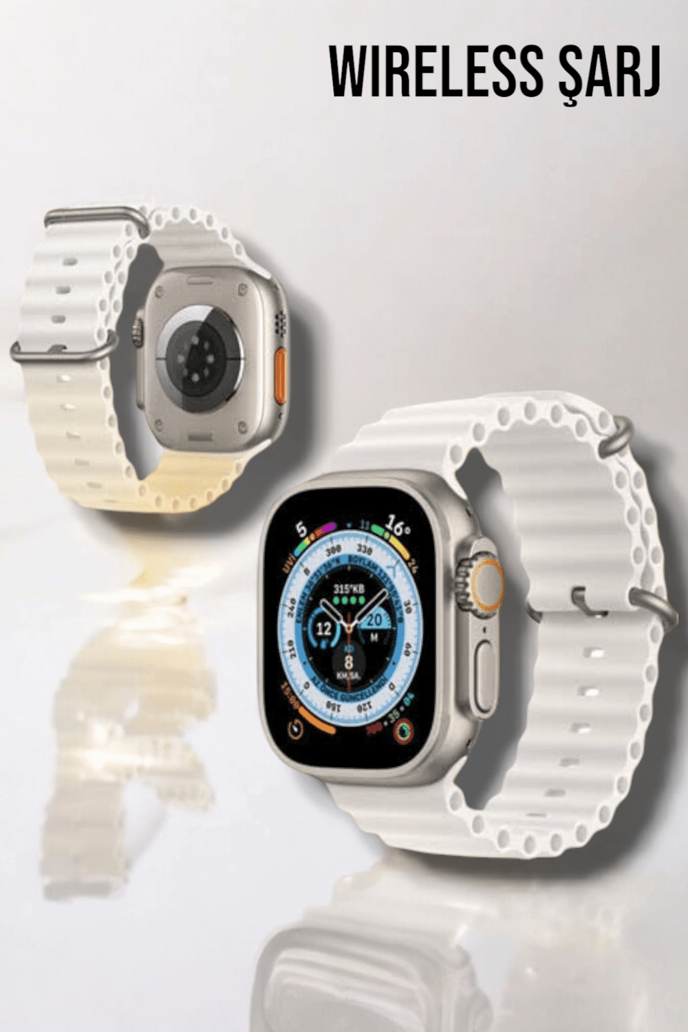 Bluetooth Bağlantılı 49MM Dokunmatik Akıllı Saat Sağlık ve Spor Takip Özellikli
