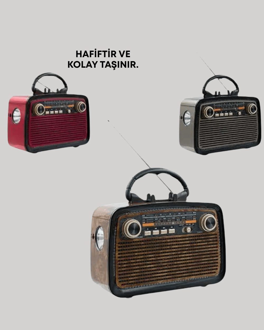 Bluetooth Bağlantılı Taşınabilir Hoparlör – FM/AM Radyo Özellikli, Şarj Edilebilir Batarya, 1 kg