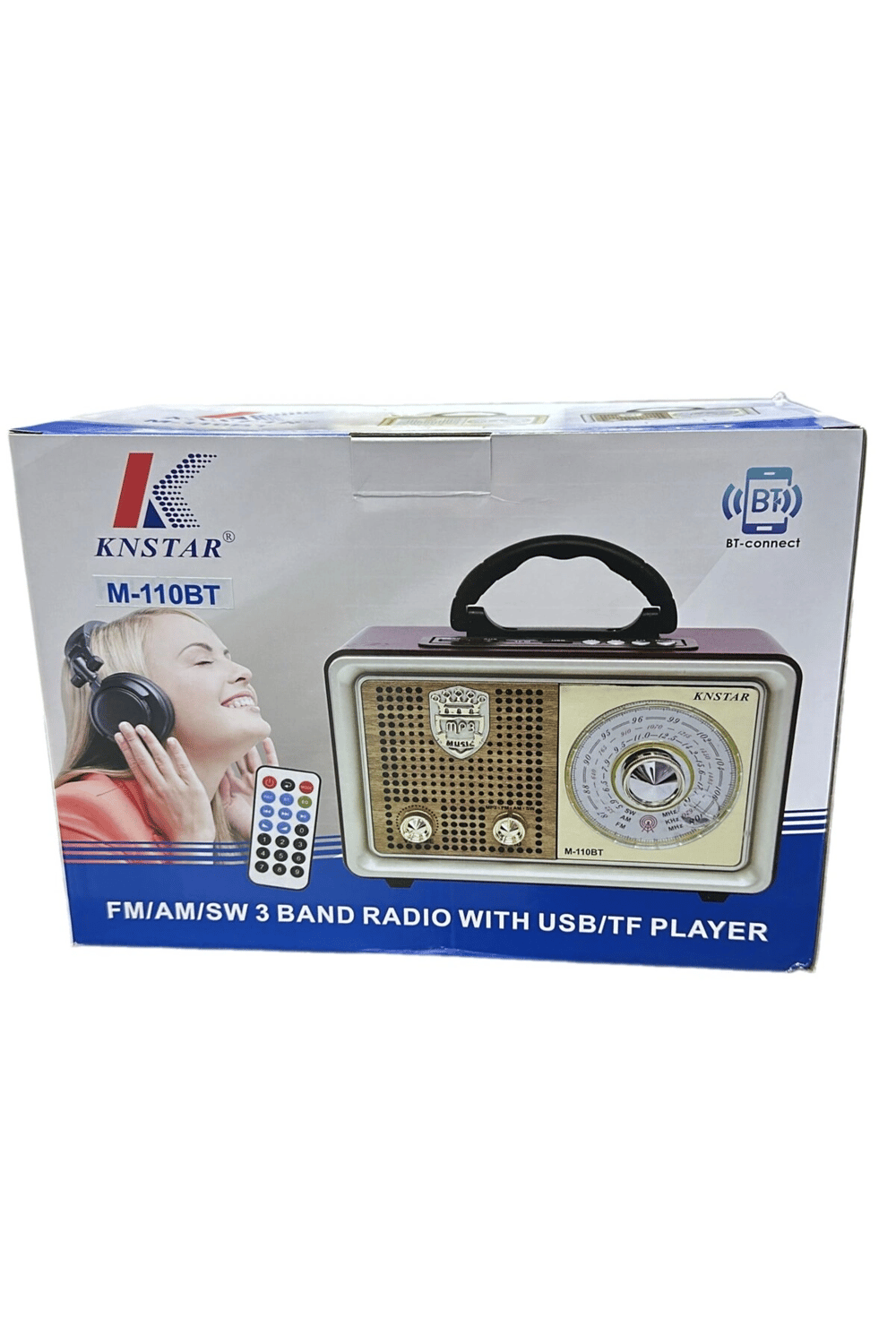 Bluetooth, FM radyo, USB, SD ve MP3 özellikli şarjlı nostaljik radyo kahverengi - Elektronik