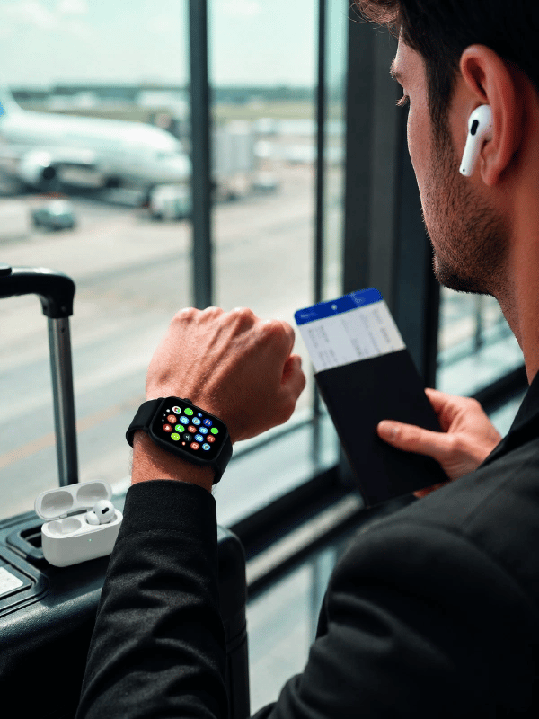 Bluetooth Görüşme Destekli Akıllı Saat Seti Kablosuz Kulaklık, 7 Kordon ve Çoklu Spor Modu