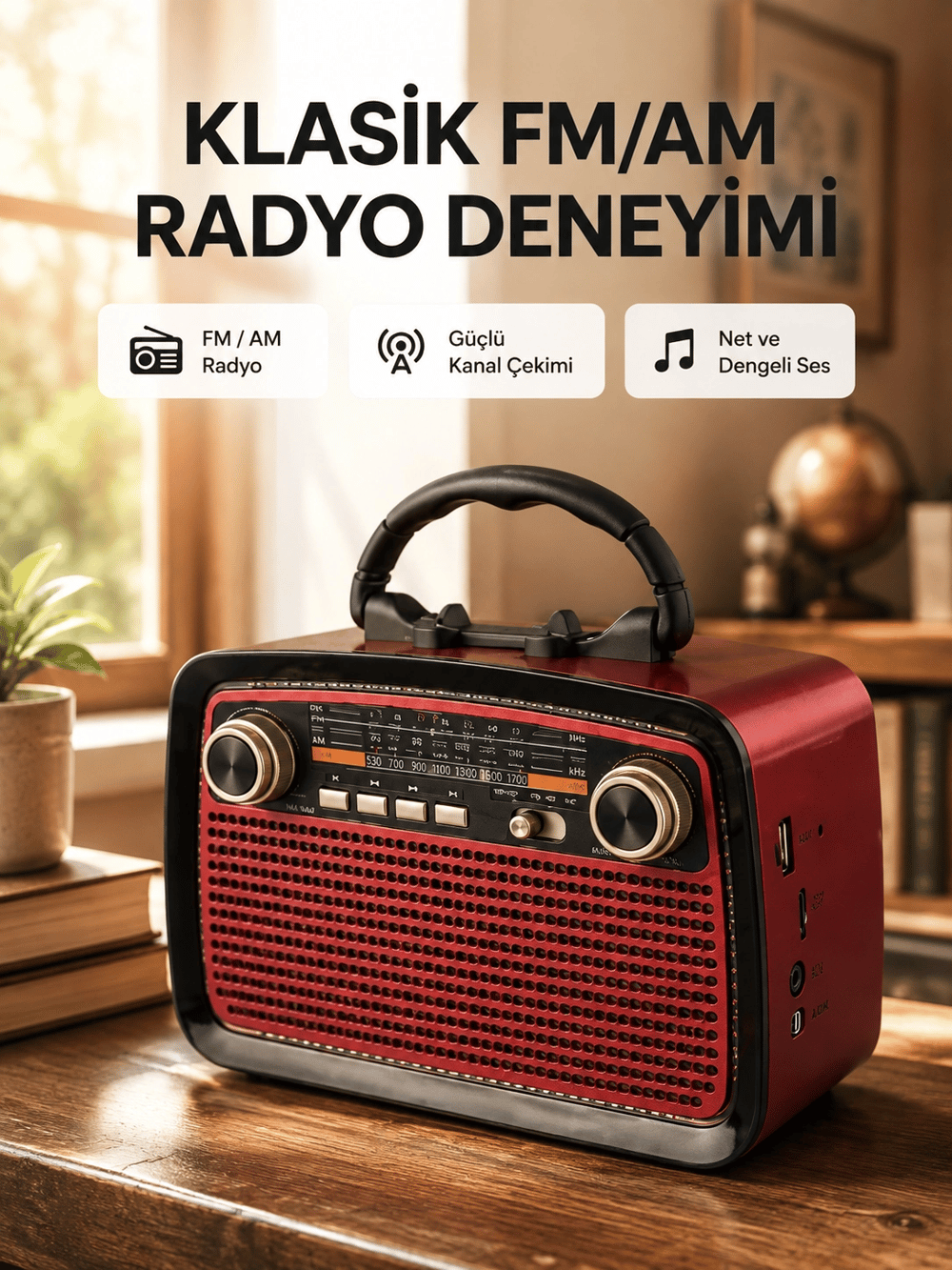 Bluetooth Hoparlör – Kablosuz Bağlantı, Geniş Ses Alanı, Radyo Destekli, Hafif ve Taşınabilir