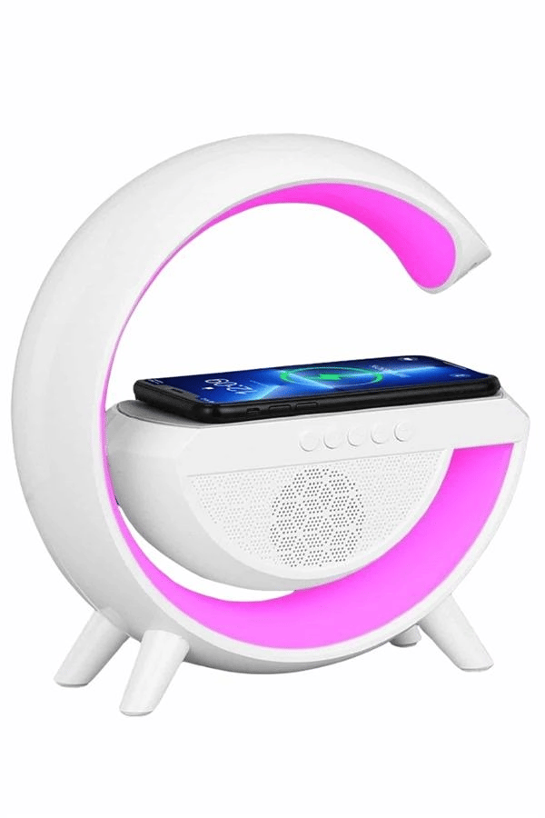 Bluetooth Hoparlör G Şekli Atmosfer Akıllı Rgb Lamba Wireless Kablosuz Şarj