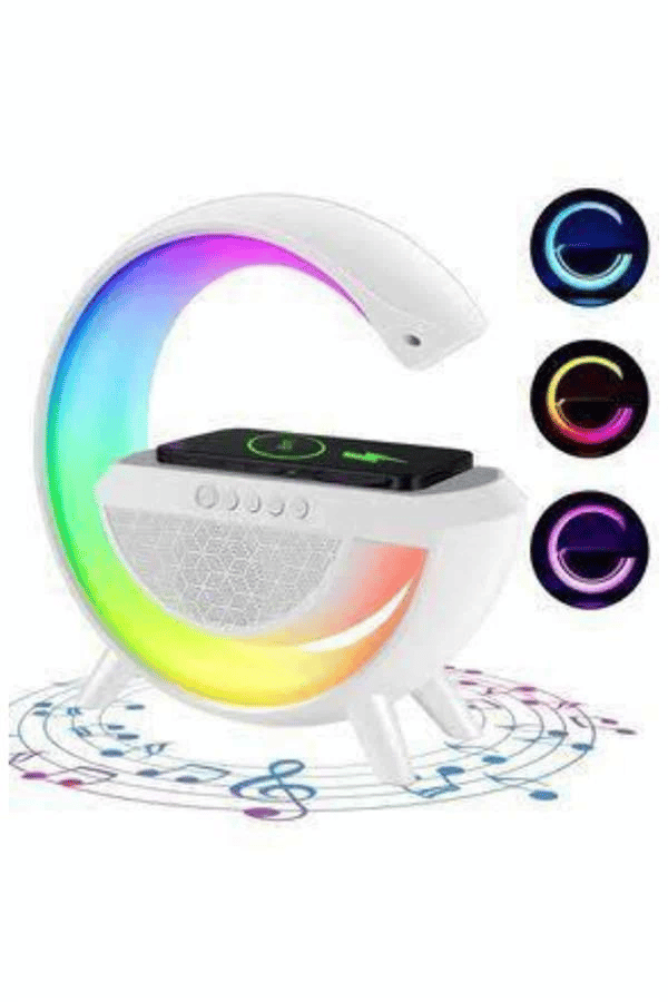 Bluetooth Hoparlör G Şekli Atmosfer Akıllı Rgb Lamba Wireless Kablosuz Şarj