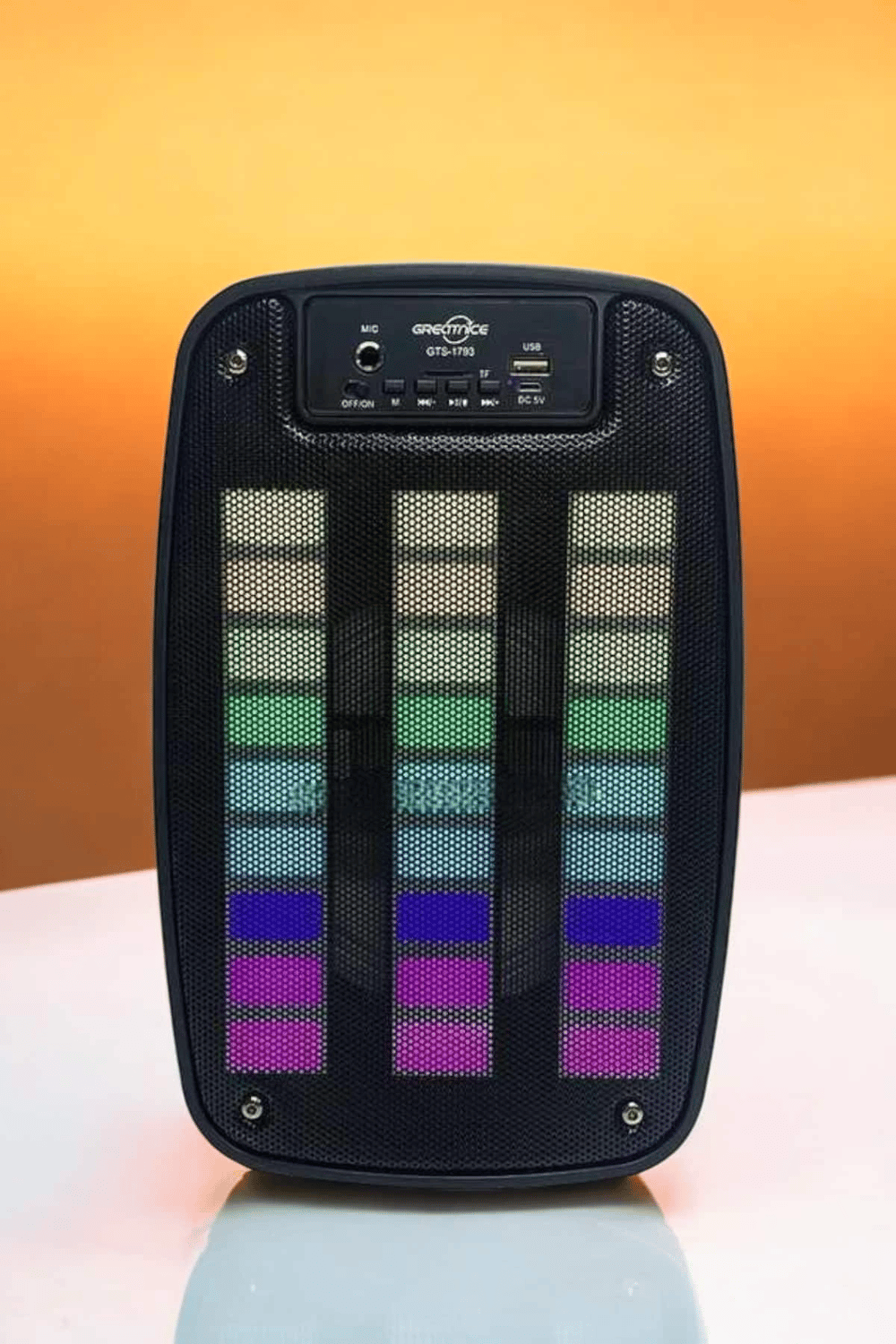 Bluetooth Hoparlör RGB Işıklı USB SD Kart Girişli Taşınabilir