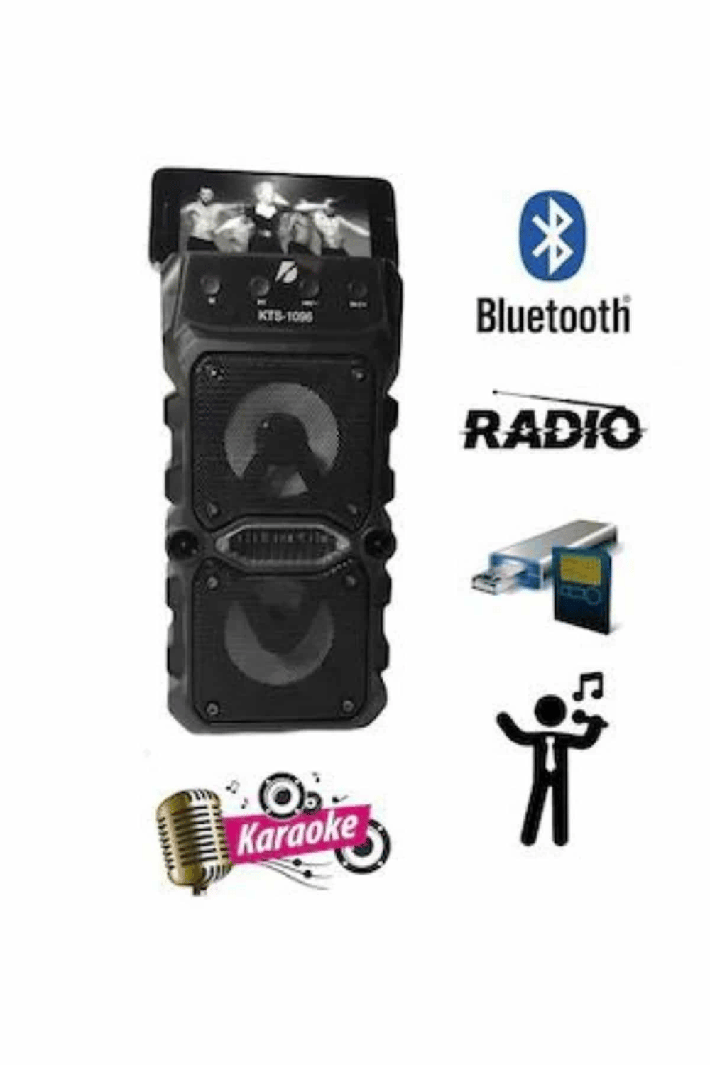 Bluetooth Hoparlör Yüksek Ses Kaliteli Büyük Boy Çift Çıkışlı Ses Bombası