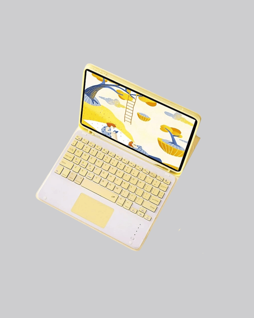 Bluetooth Klavye – Kablosuz, Sessiz Tuşlu, Android iOS Windows Uyumlu, Kompakt Taşınabilir Tasarım