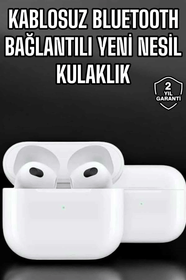 Bluetooth Kulaklık 3.Nesil Kablosuz Uzun Pil Ömrü Dokunmatik Kontrol Yeni Nesil