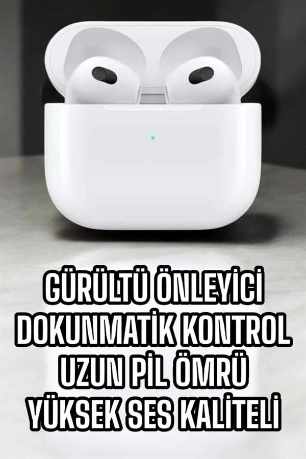 Bluetooth Kulaklık 3.Nesil Kablosuz Uzun Pil Ömrü Dokunmatik Kontrol Yeni Nesil