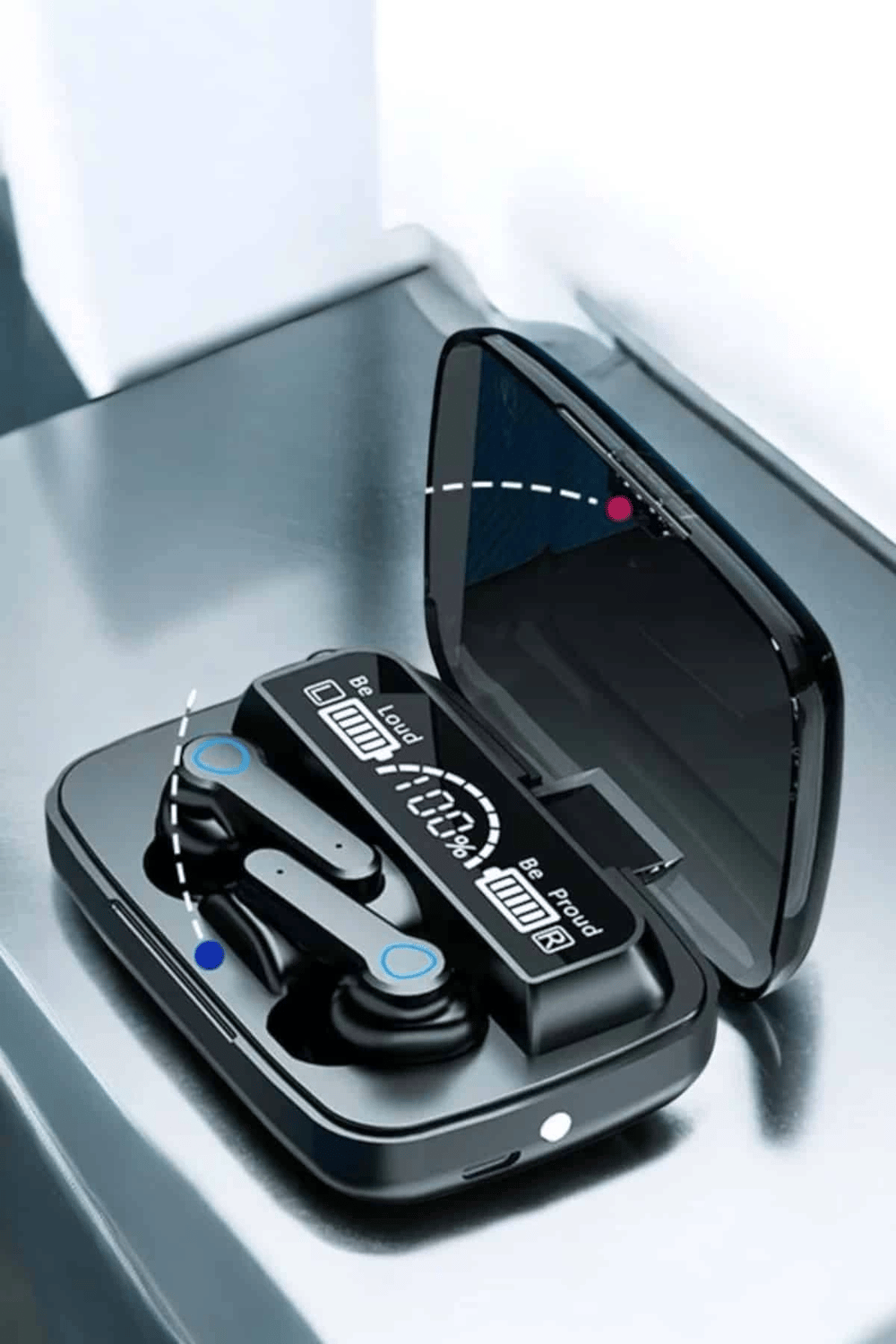 Bluetooth Kulaklık Dijital Göstergeli Kablosuz Uzun Pil Ömrü