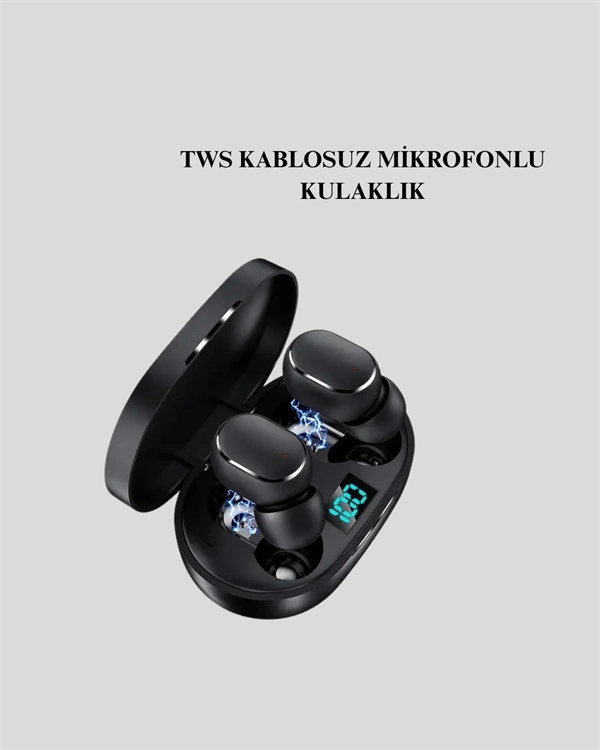 Bluetooth Kulaklık TWS Yüksek Ses Kaliteli Kesintisiz Dijital Göstergeli Kulaklık