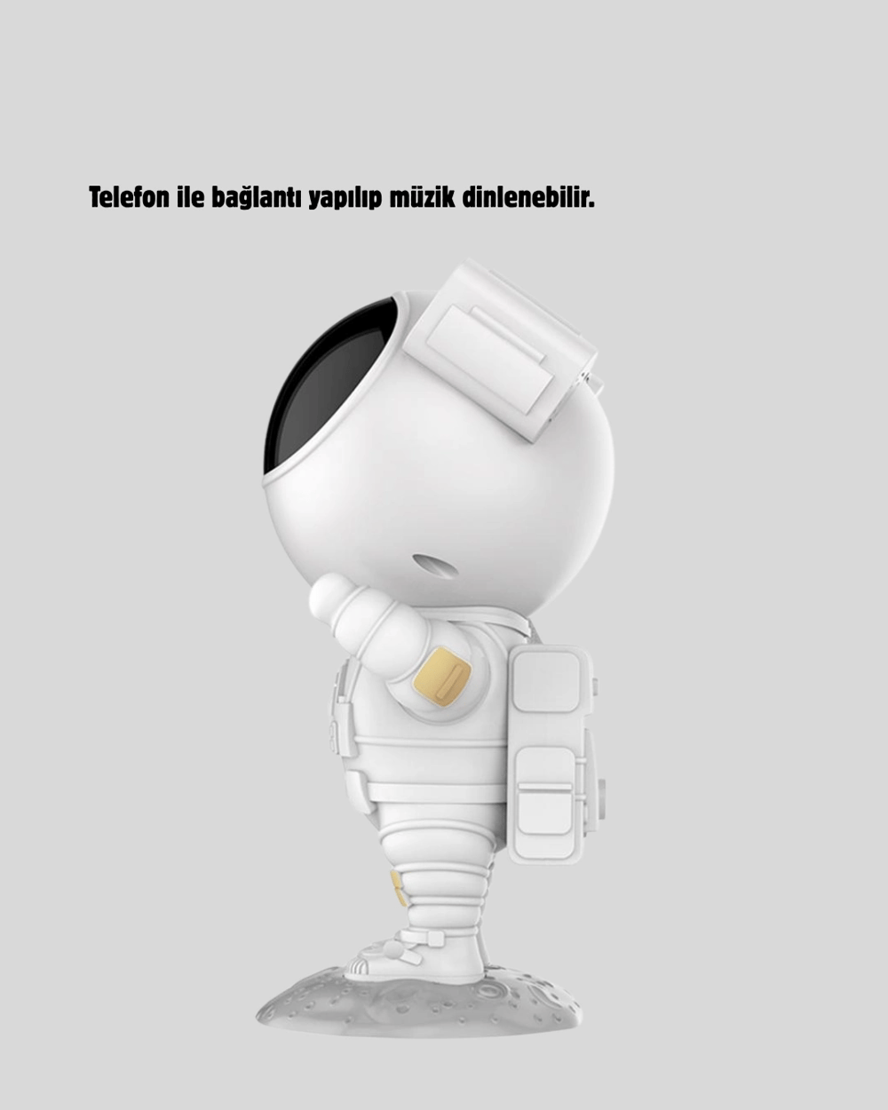 Bluetooth Müzikli Astronot Projeksiyon Lambası Yıldız ve Ay Efektli
