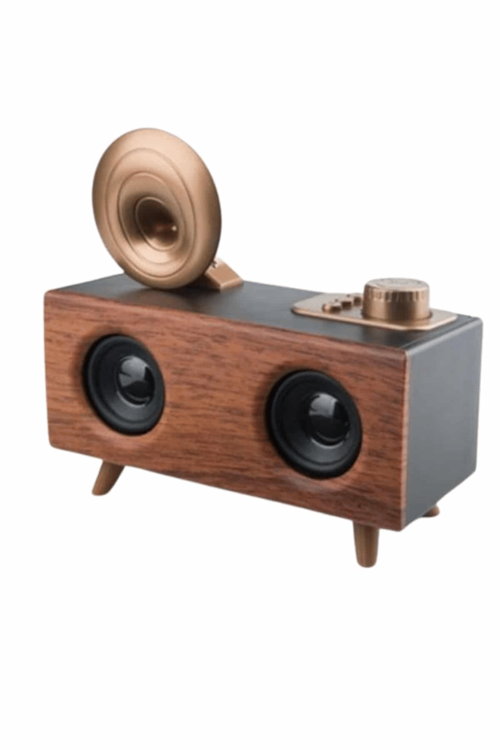 Bluetooth Nostalji Speaker Radyo Gramofon Ahşap Renk Vintage Yeni Nesil