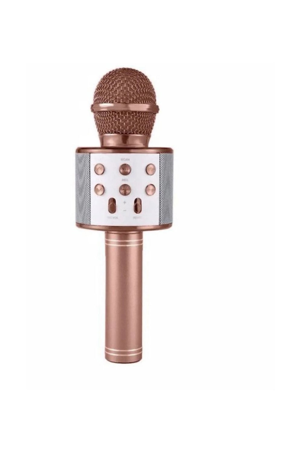 Bluetooth bağlantılı pembe karaoke mikrofon kablosuz hoparlörlü garantisiz - Elektronik