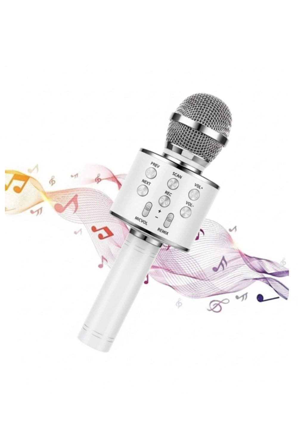 Bluetooth bağlantılı pembe karaoke mikrofonu dahili hoparlörlü usb tf kart destekli 2 yıl garantili