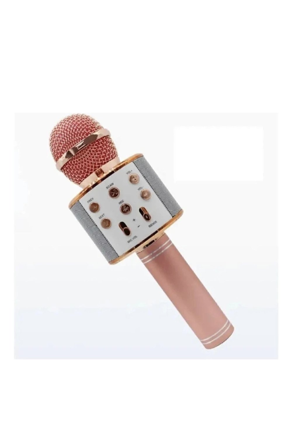 Bluetooth bağlantılı pembe karaoke mikrofon kablosuz hoparlörlü garantisiz - Elektronik