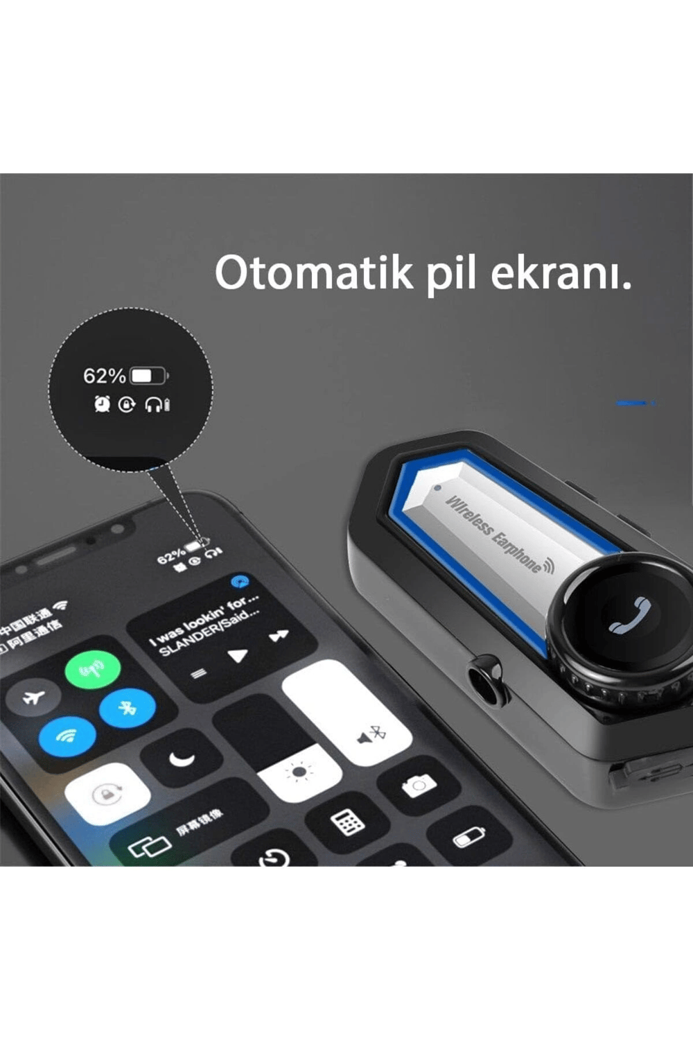 Bluetooth bağlantılı su geçirmez fenerli motosiklet kask kulaklığı interkom 2 yıl garantili
