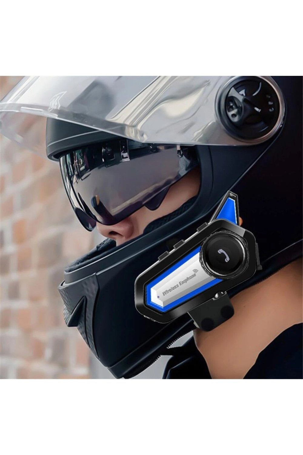 Bluetooth bağlantılı su geçirmez fenerli motosiklet kask kulaklığı interkom 2 yıl garantili