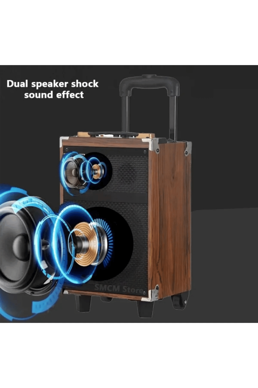 Bluetooth hoparlör 40W RMS 12 inç bordo çoklu bağlantı 3 saat dinleme 1 yıl garantili