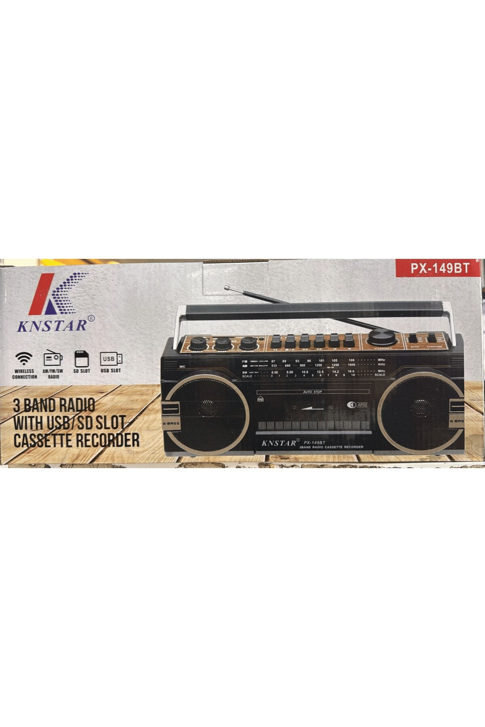 Bluetooth özellikli USB girişli kaset çalarlı nostaljik radyo, çok renkli, 2 yıl garantili