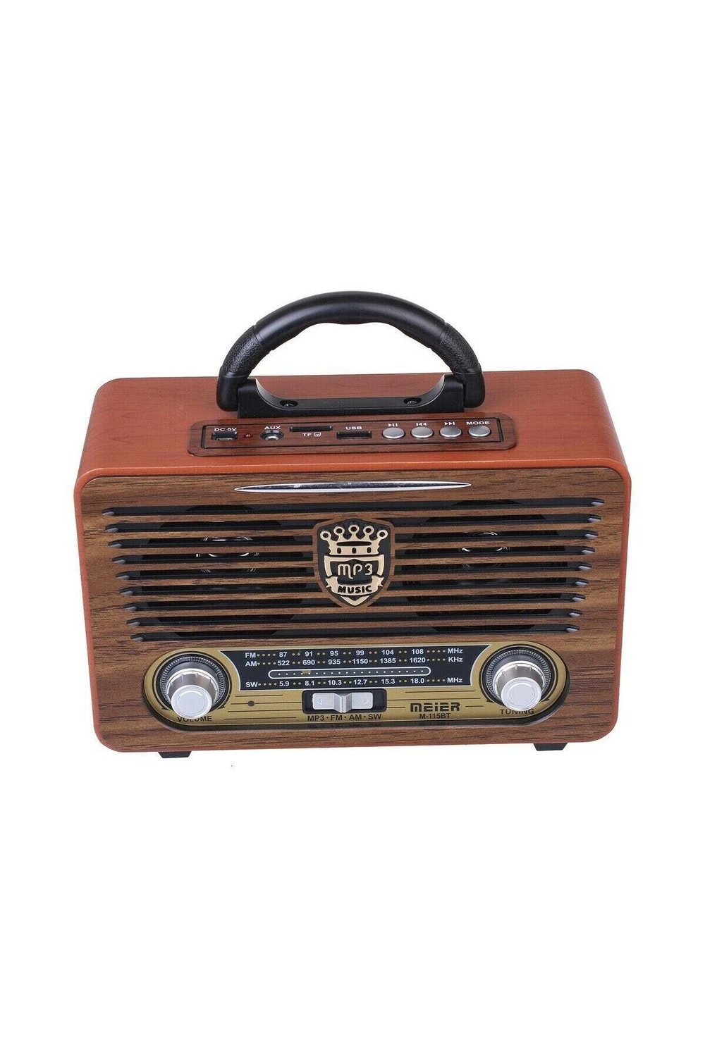 Bluetooth özellikli USB ve SD girişli nostaljik radyo, 2 yıl garantili - Elektronik