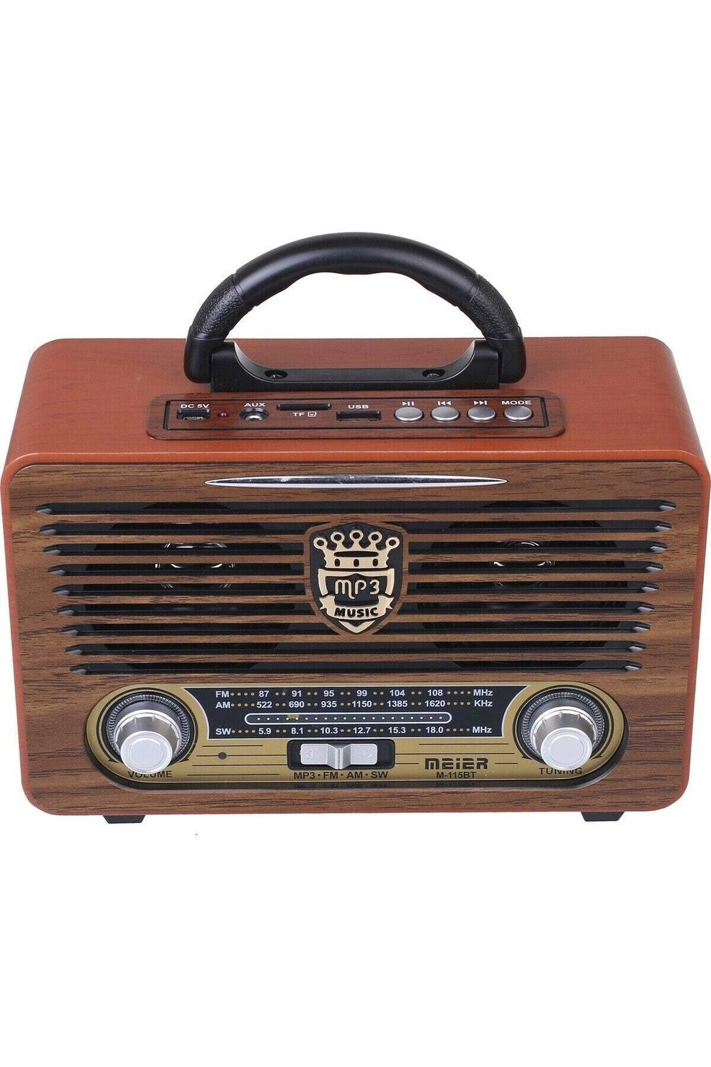 Bluetooth özellikli USB ve SD girişli nostaljik radyo, 2 yıl garantili - Elektronik