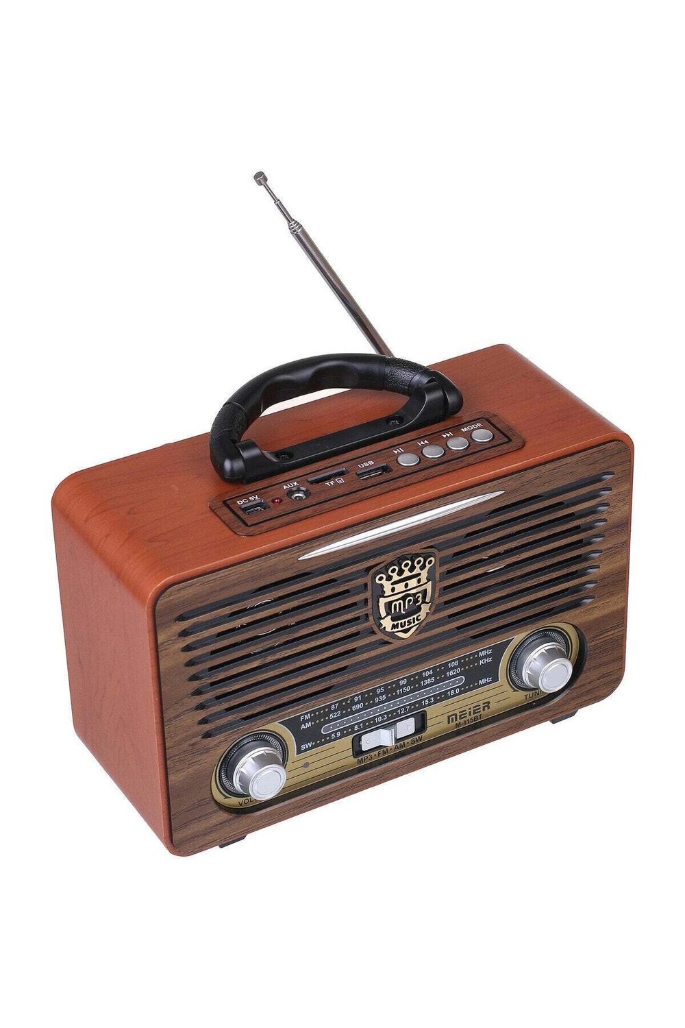 Bluetooth özellikli USB ve SD girişli nostaljik radyo, 2 yıl garantili - Elektronik