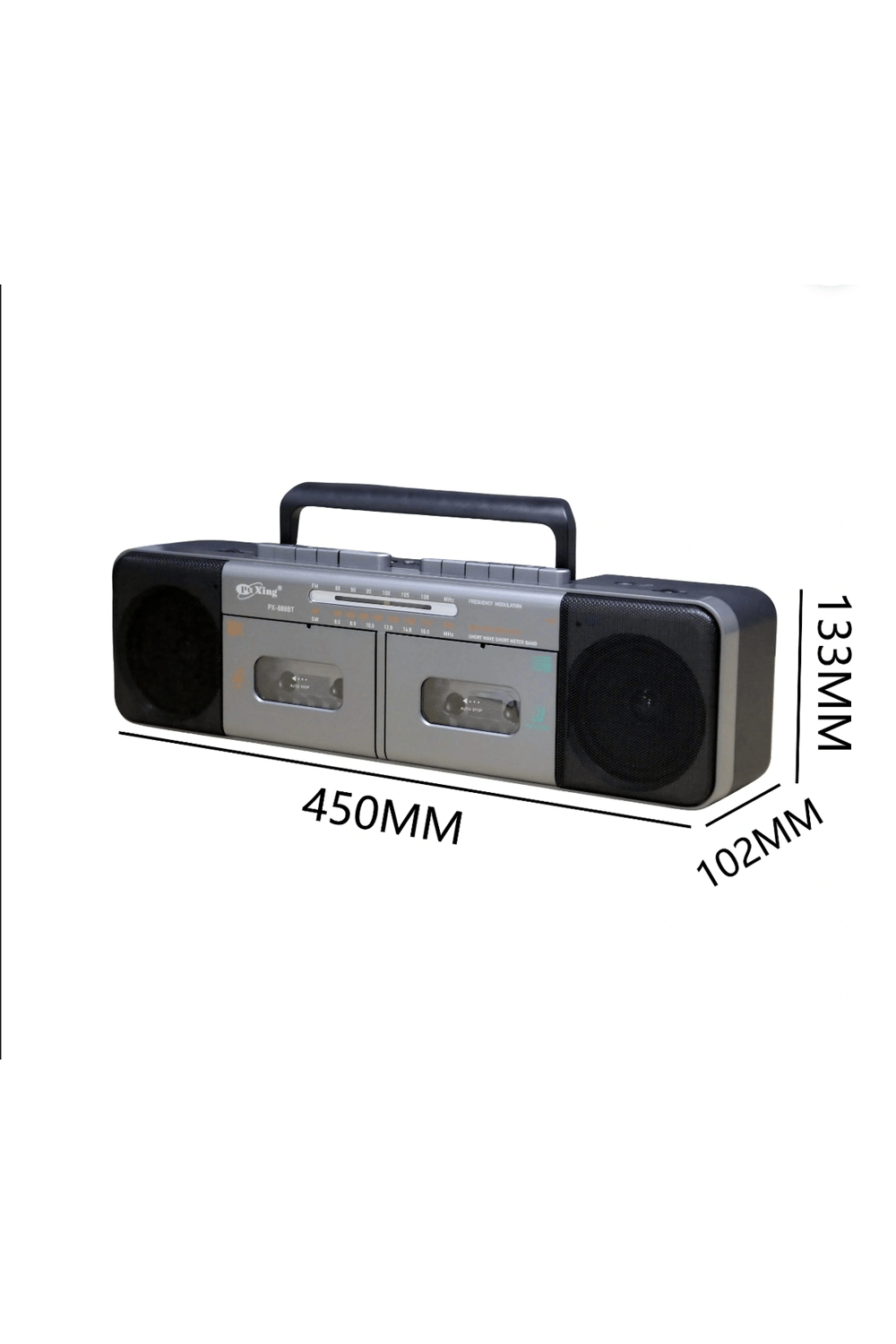 Bluetooth özellikli ekru renkli şarjlı müzik seti FM radyo USB MP3 çalar kaset çalar