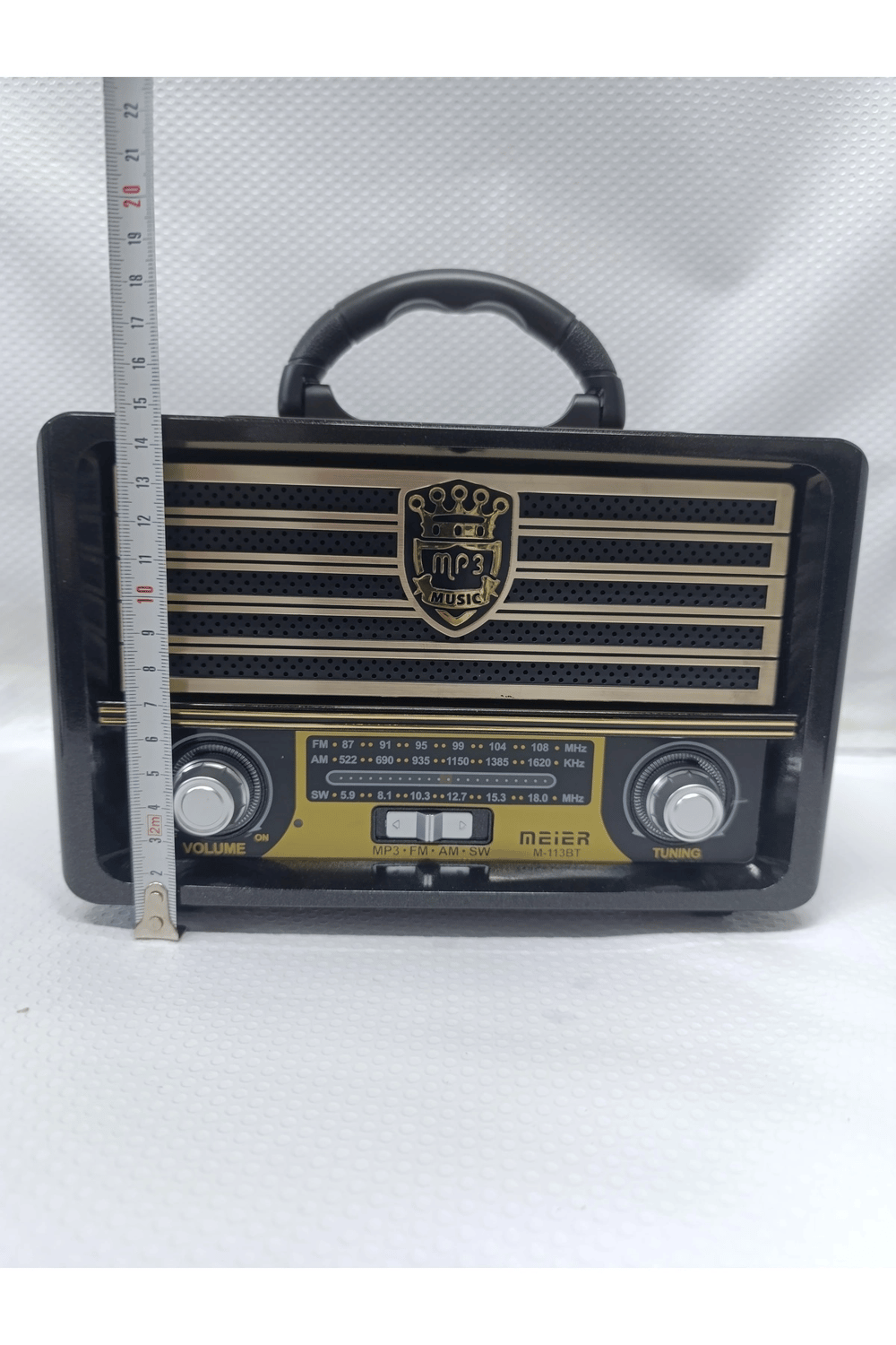 Bluetooth özellikli kahverengi nostaljik radyo USB SD MP3 çalarlı 2 yıl garantili