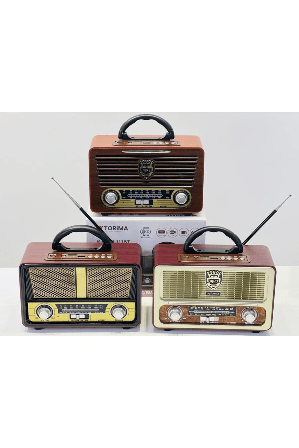 Bluetooth özellikli siyah nostaljik radyo kumandalı ve ışıklı 2 yıl garantili - Elektronik
