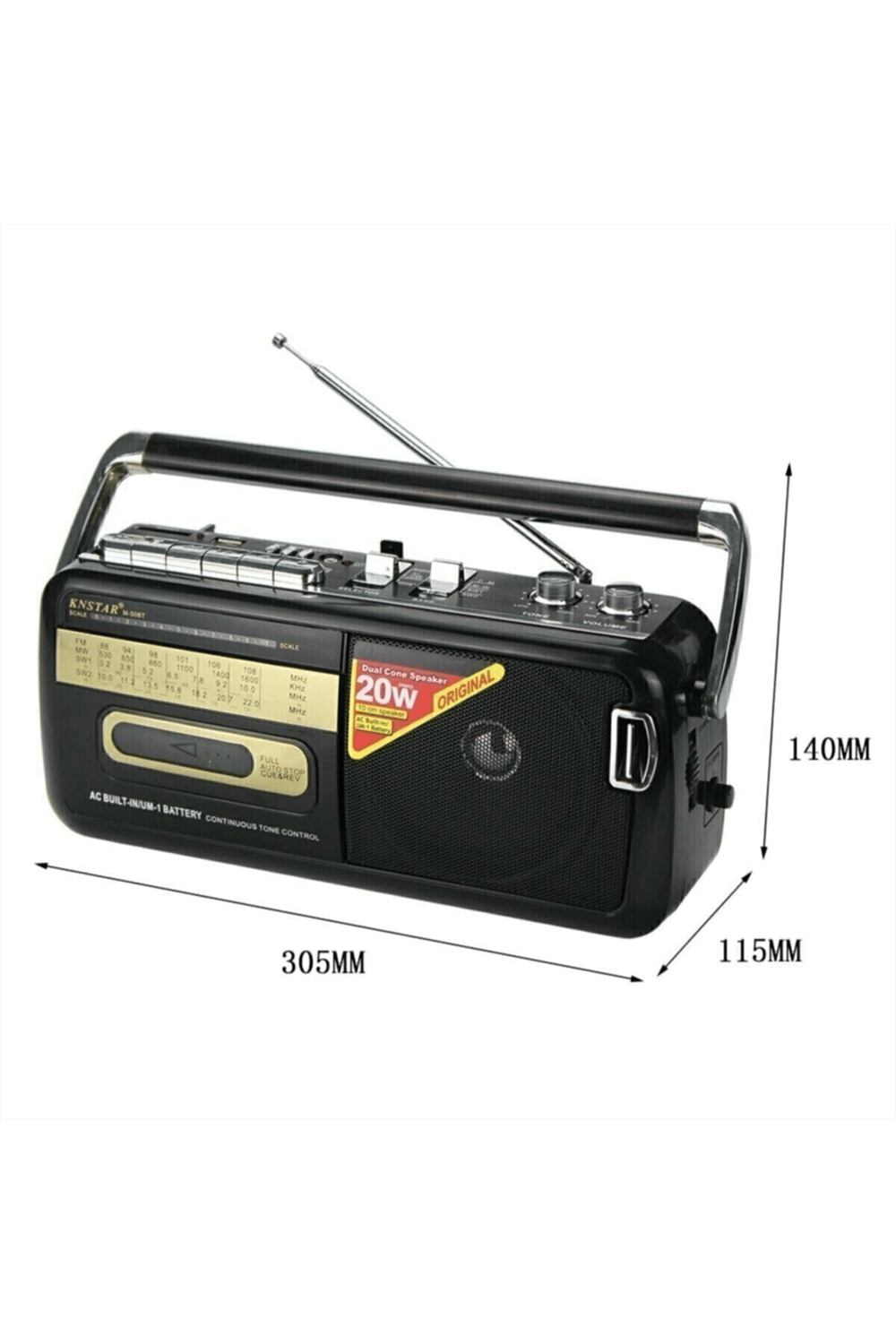 Bluetooth özellikli siyah nostaljik radyo USB SD FM radyo fonksiyonlu 2 yıl garantili