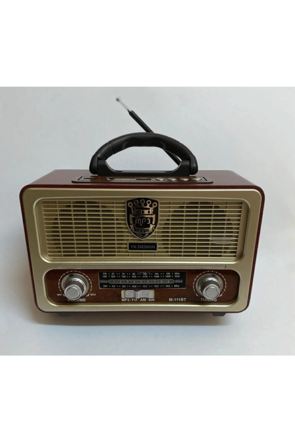 Bluetooth özellikli turuncu nostaljik radyo kumandalı usb müzik çalar 2 yıl garantili