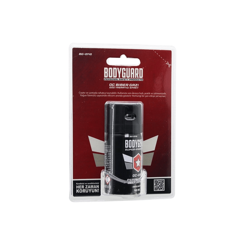 Bodyguard Bg-0140 Biber Gazı Sprey 40ml Kendini Savunma Amaçlı Kullanım Bx40