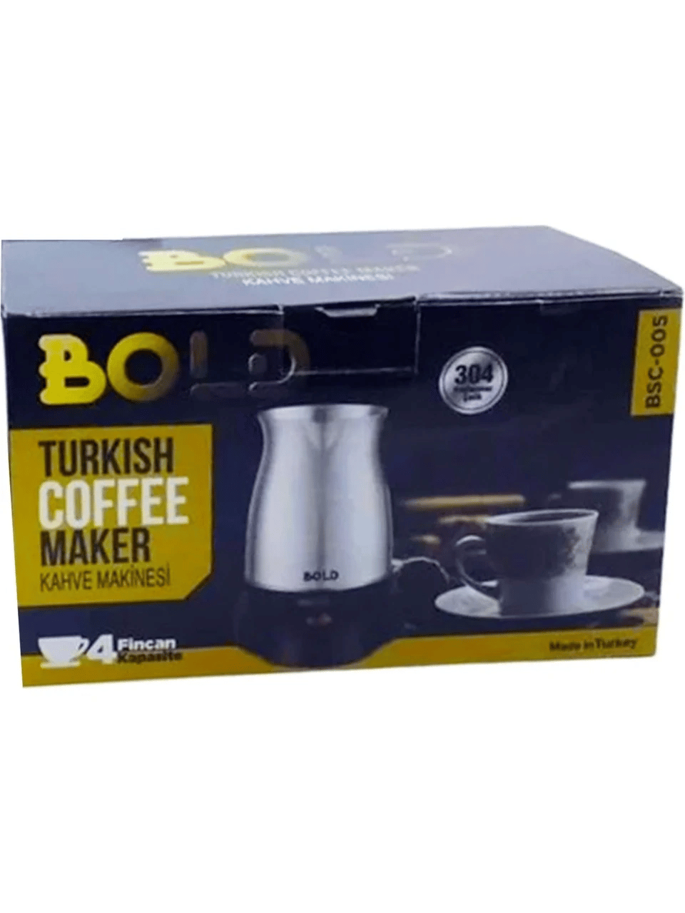 Bold Elektrikli Türk Kahve Pişirme Makinesi Inox Paslanmaz Çelik Cezve Bx40
