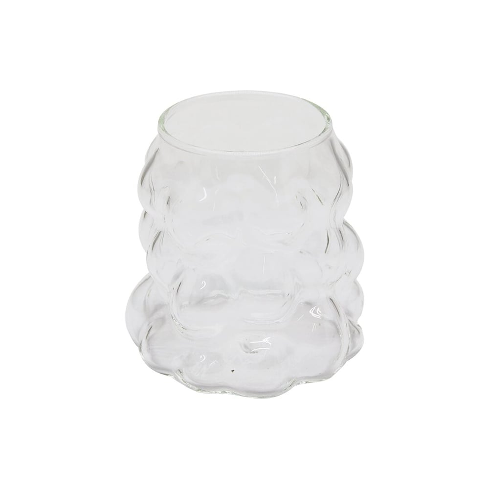 Boncuklu - Boğumlu Cam Bardak 340ml Kahve - Sunum - Meşrubat Bx40
