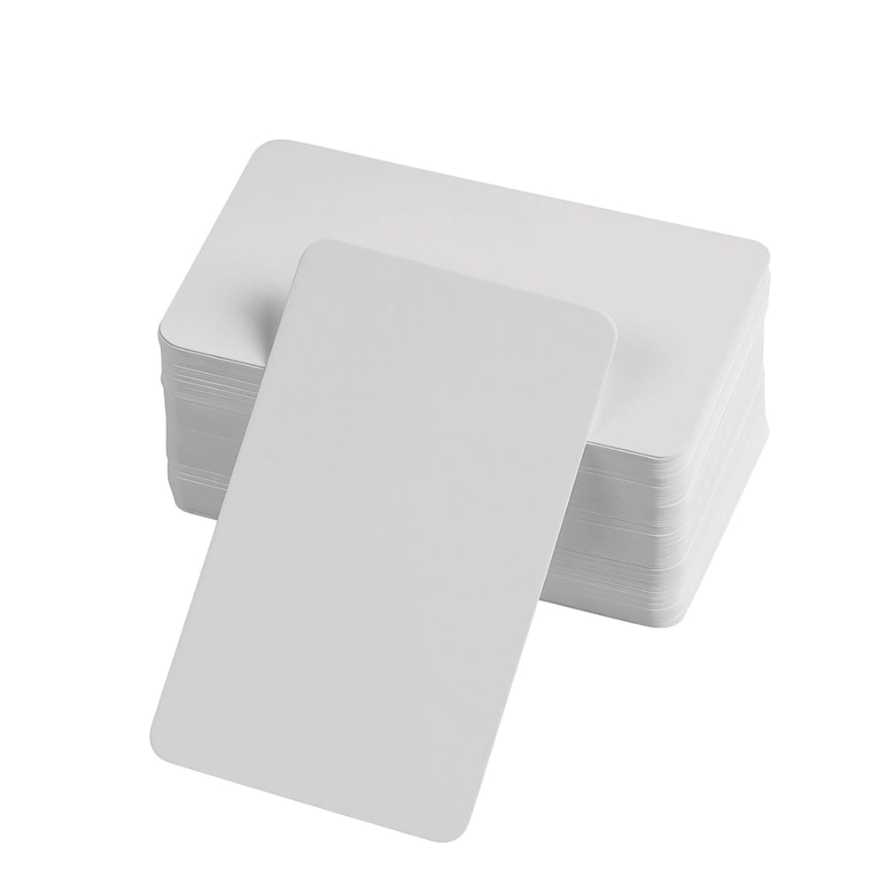 Boş Kelime Kartları 5x8 cm - 50 Adet Oval Kenarlı | Tabu & Not Kartları - Beyaz