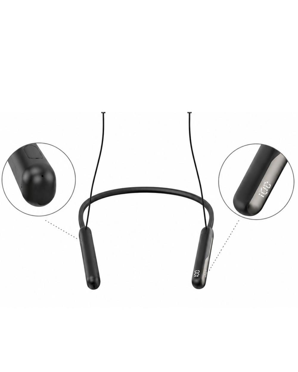 Boyun Askılı Bluetooth Kulaklık Extra Bass ve Ses Değiştirme Modlu