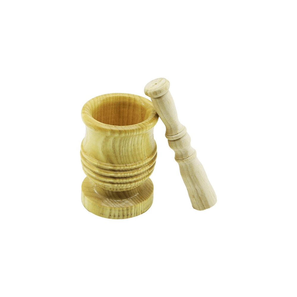 Büyük Boy  Lüx Ahşap Havan Sarımsak Dövecek Ç: 8.3cm--d: 7cm--y: 12cm Fileli Ambalaj Bx40