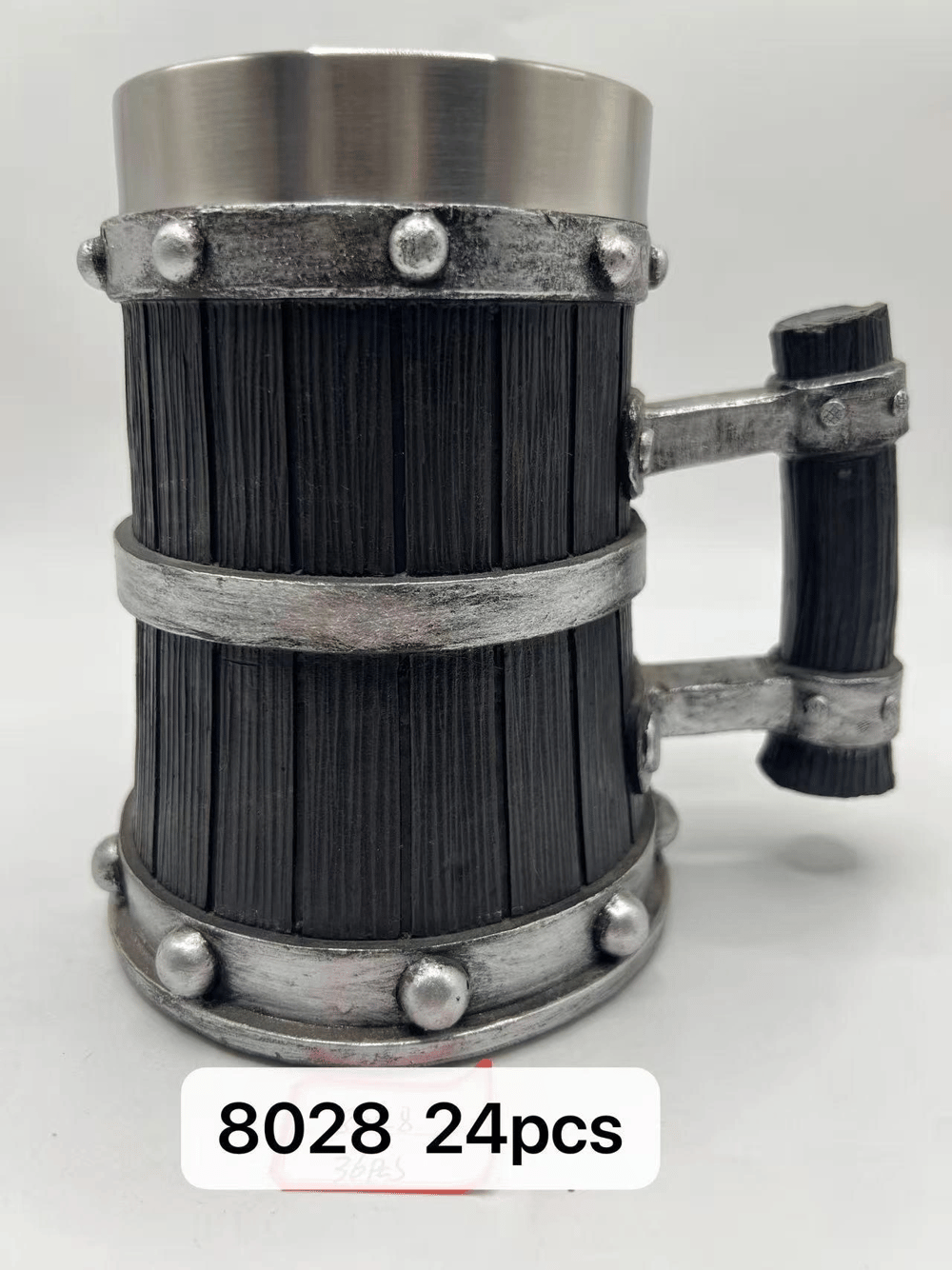 Büyük Boy Gümüş İşlemeli Çelik Kupa Kod 8028