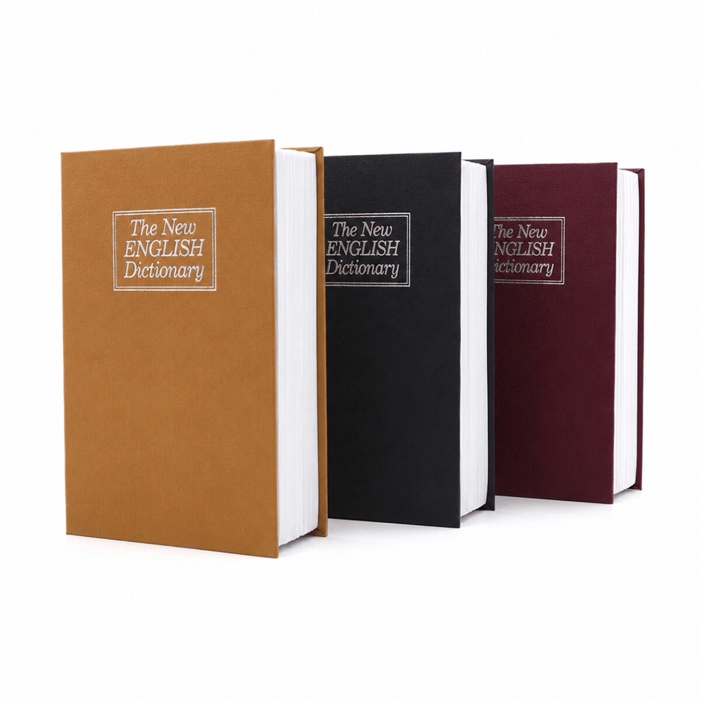 Büyük=180x115x55mm Kitap Modeli Kilitli Kasa - Kumbara Renkli Bx40