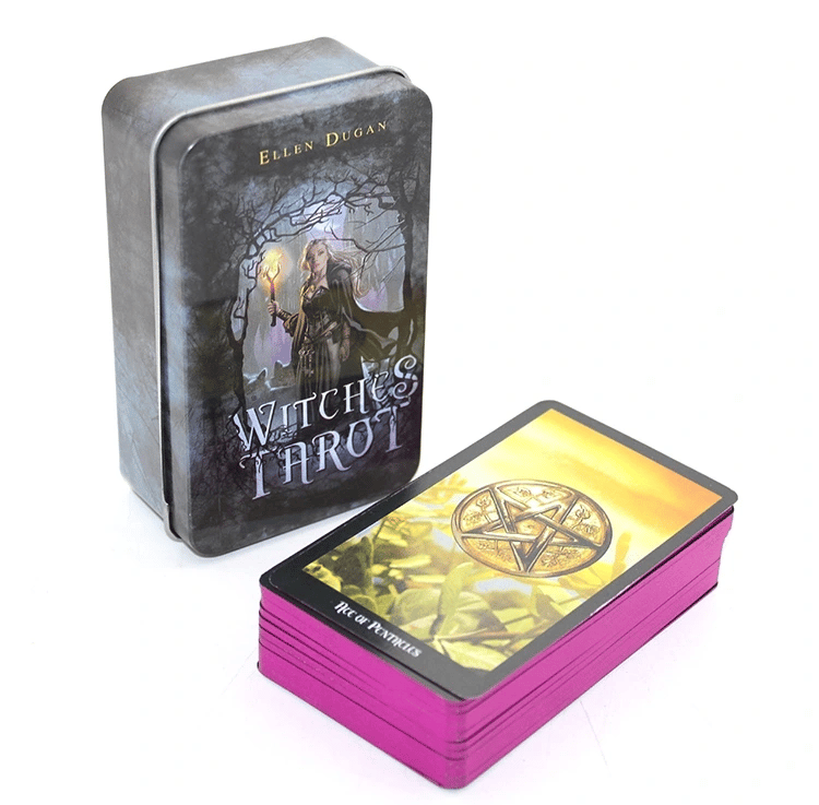 By Ellen Dugan Witches (cadı) Metal Kutulu Tarot Kartı Alk2815